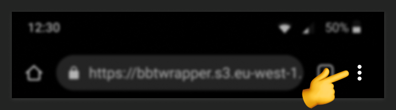Chrome menü üç nokta simgesi